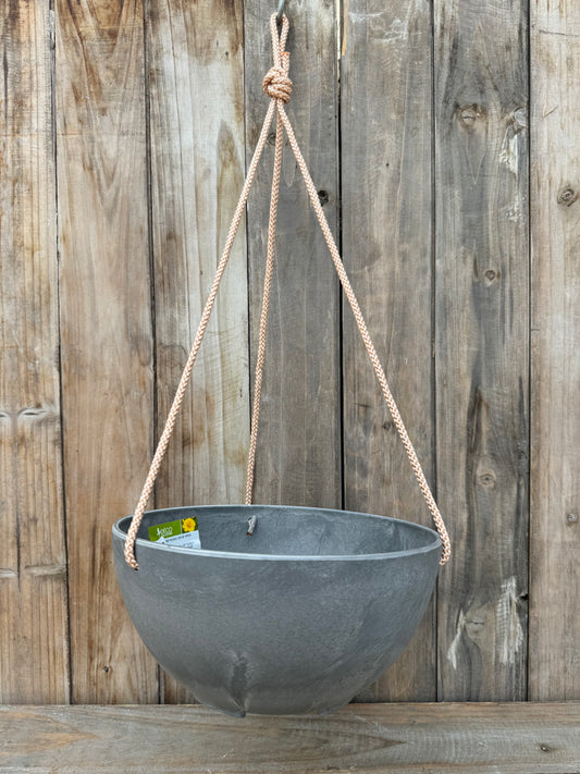 Slate Grey Hanging Plastic Pot