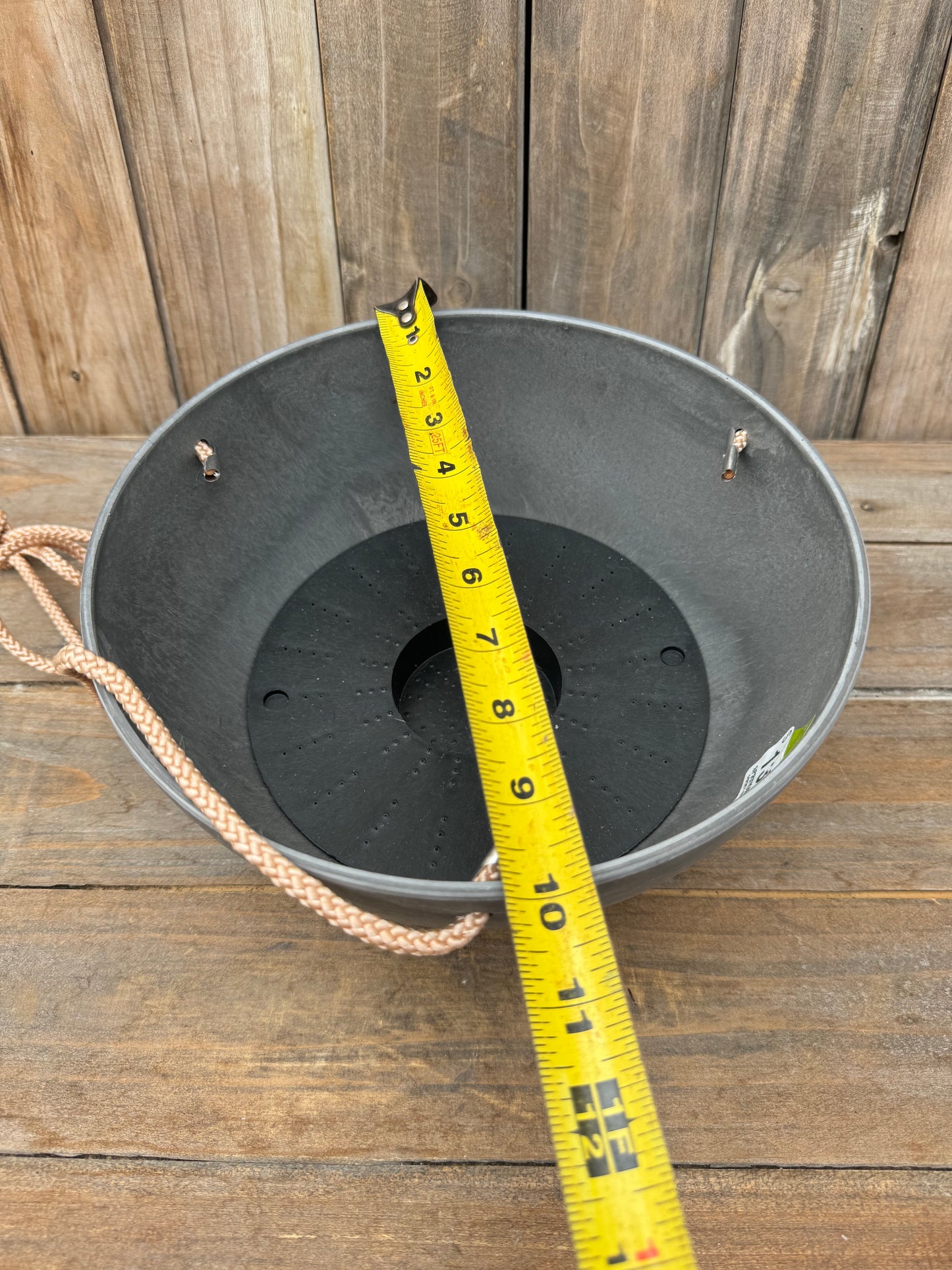 Slate Grey Hanging Plastic Pot