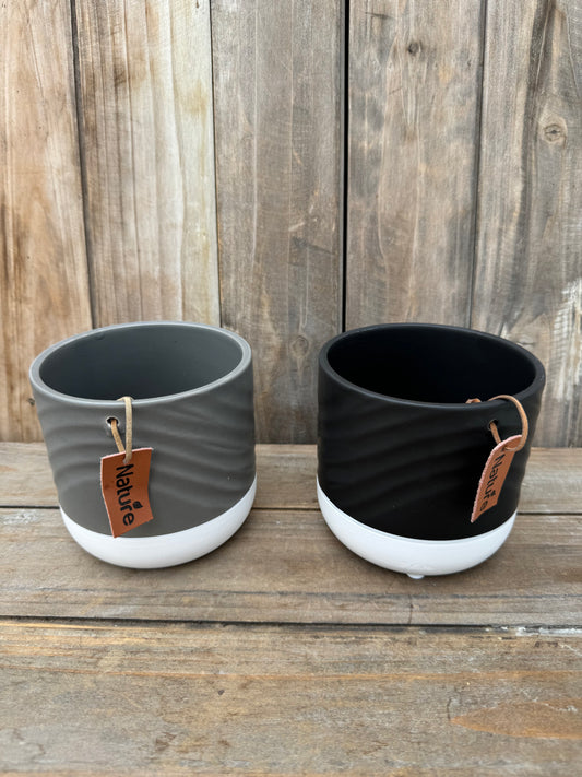 Two-Toned Ceramic Cache Pot