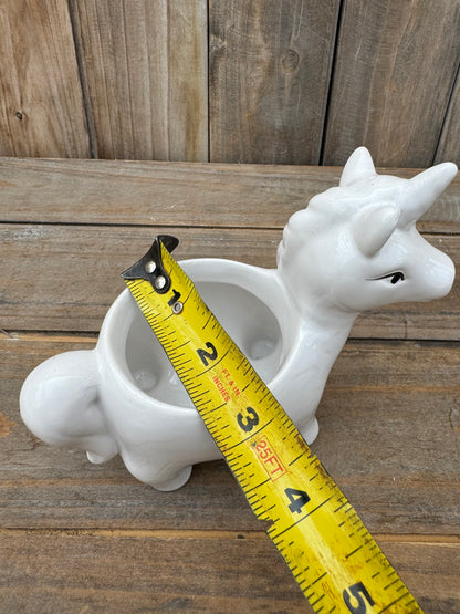 Mini Unicorn Ceramic Cache Pot