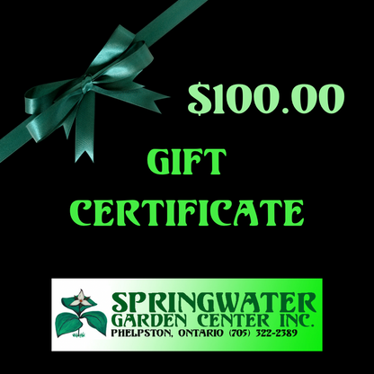 Springwater Garden Center Online Gift Card (for online purchases ONLY)