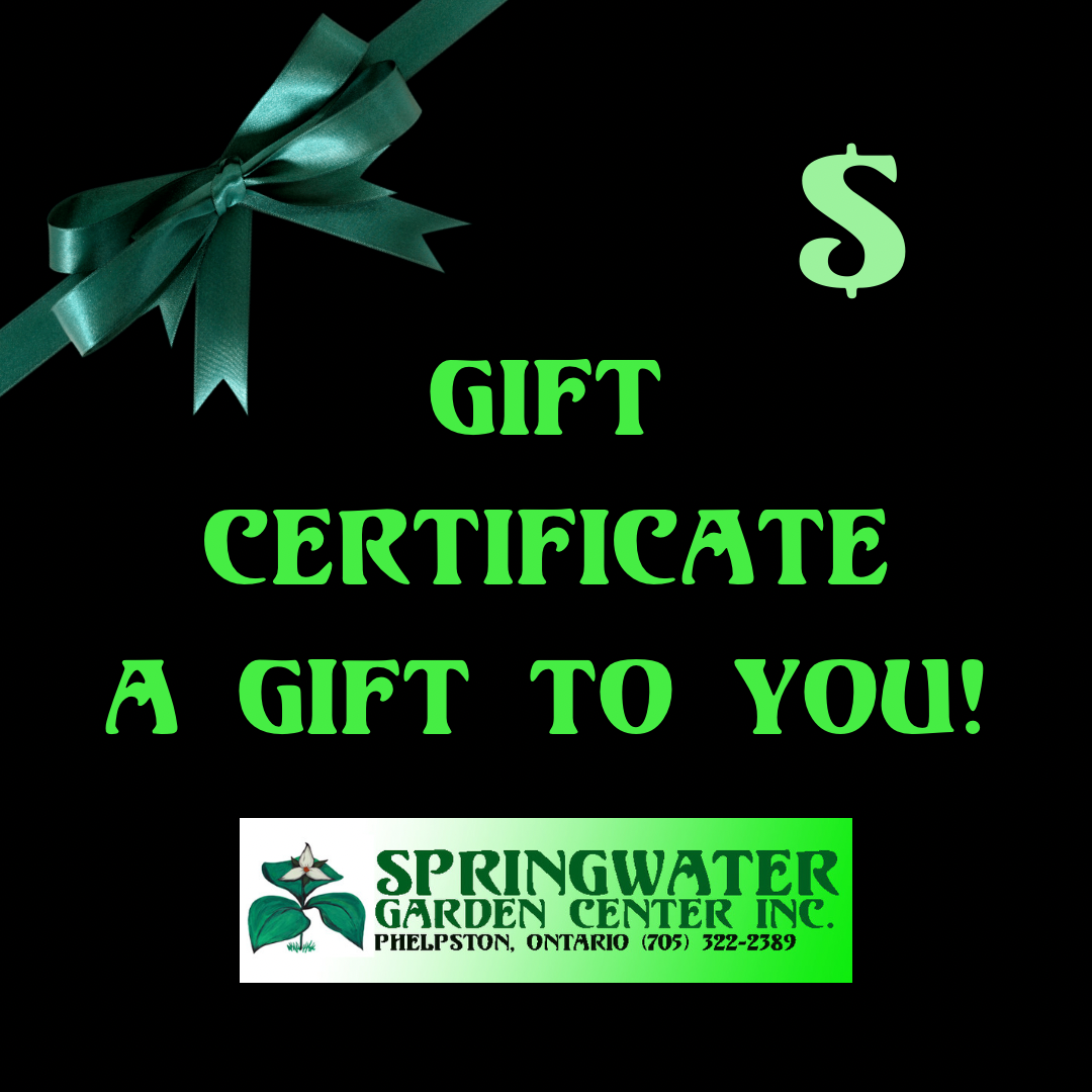 Springwater Garden Center Online Gift Card (for online purchases ONLY)