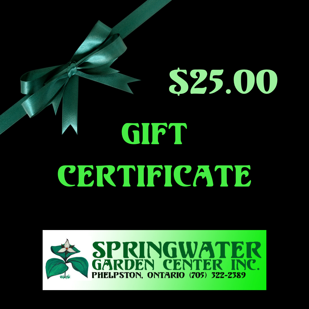 Springwater Garden Center Online Gift Card (for online purchases ONLY)