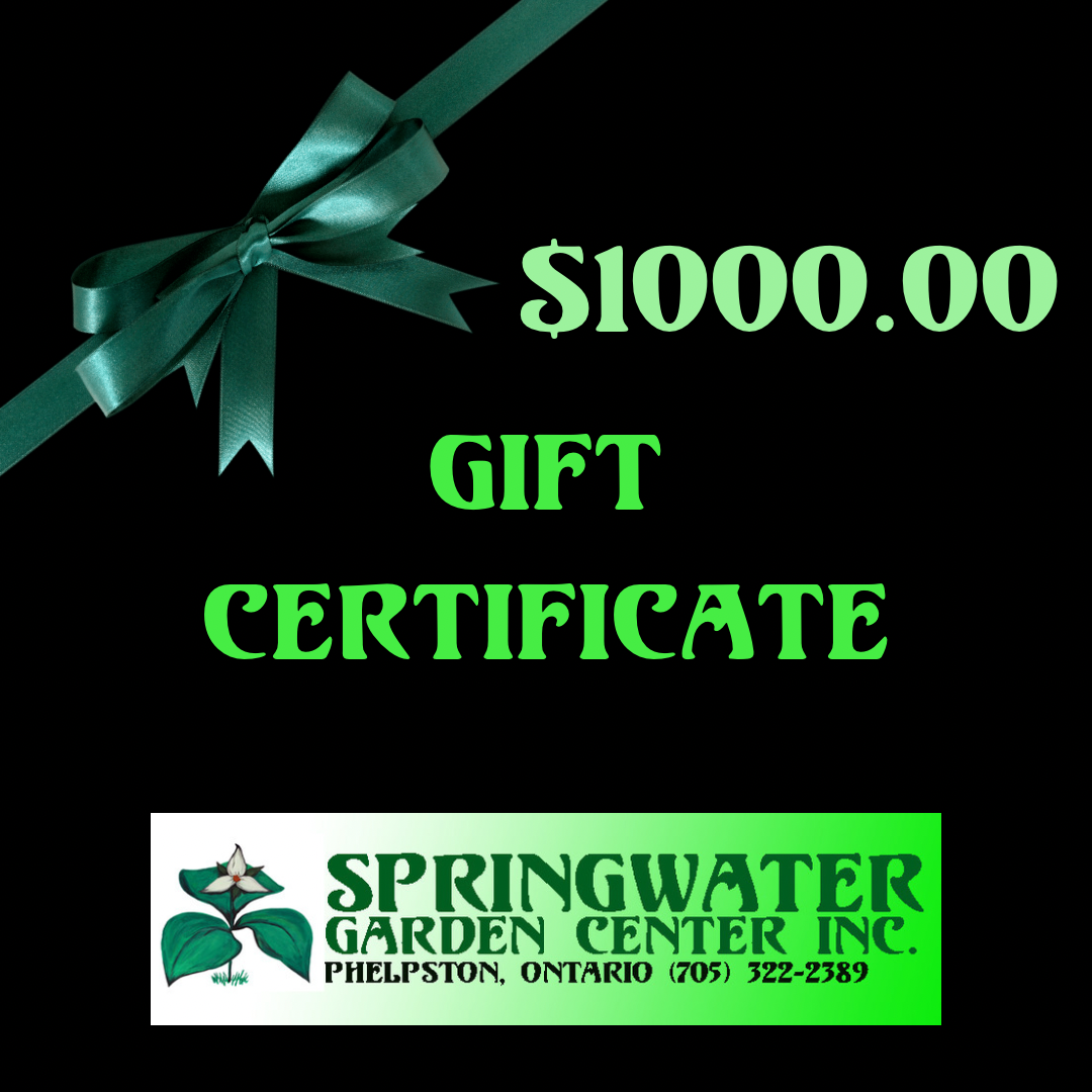 Springwater Garden Center Online Gift Card (for online purchases ONLY)